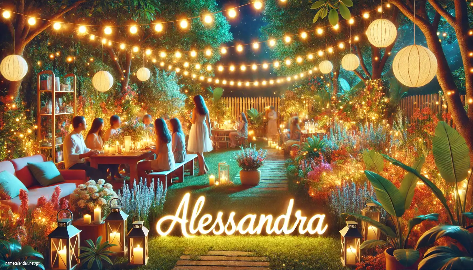 Celebração do dia do nome e nome - Alessandra