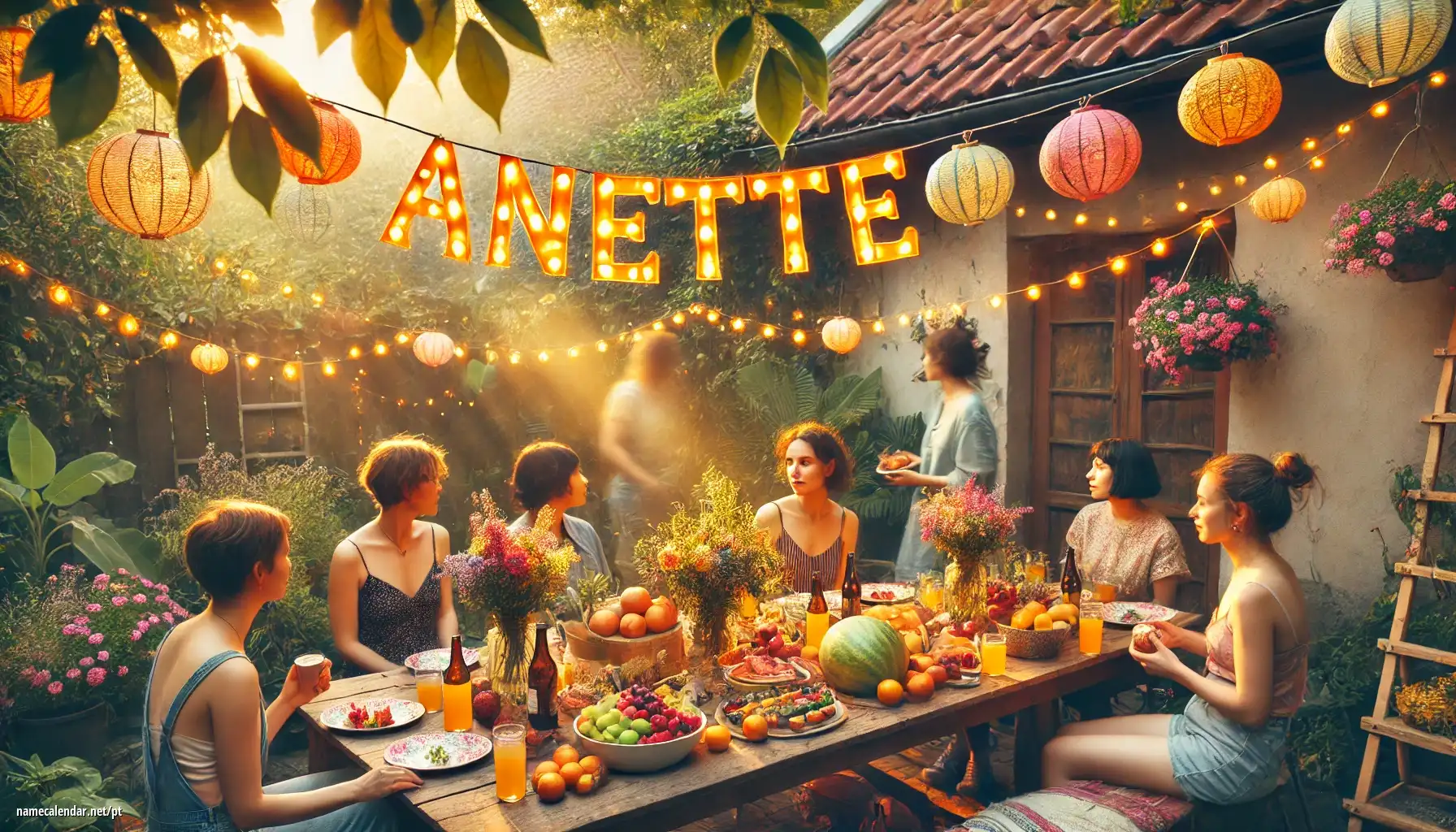 Celebração do dia do nome e nome - Anette