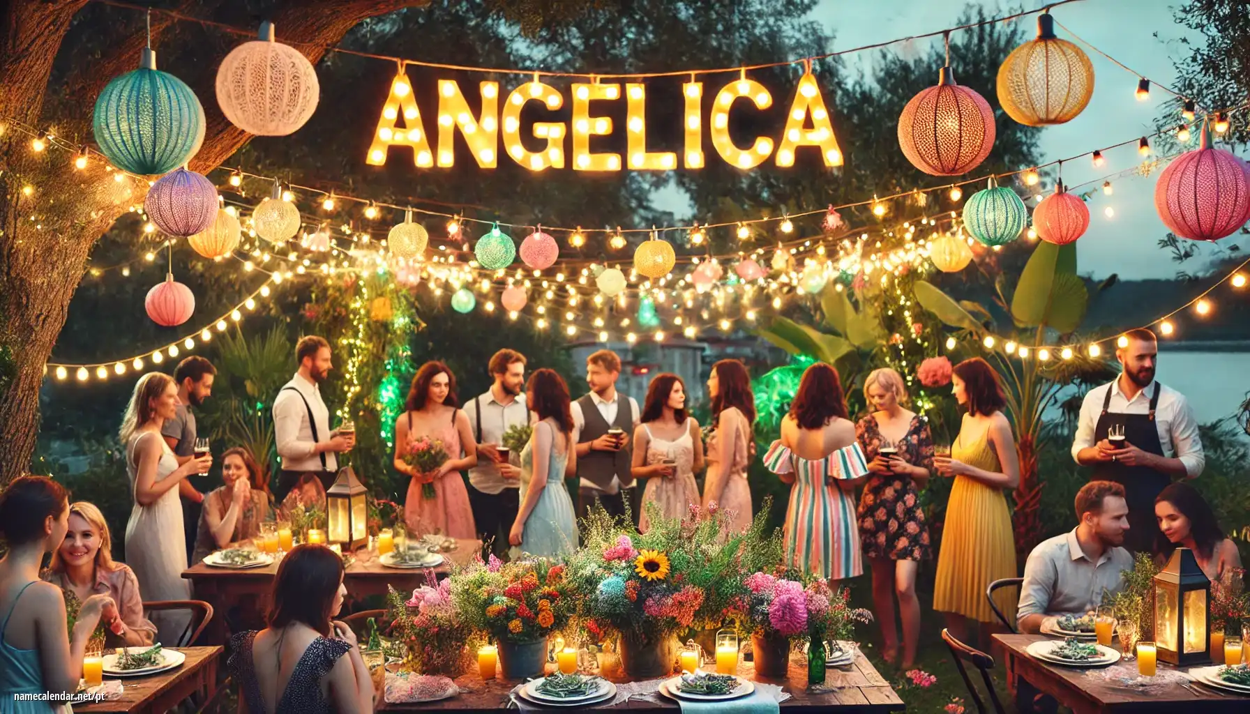 Celebração do dia do nome e nome - Angelica