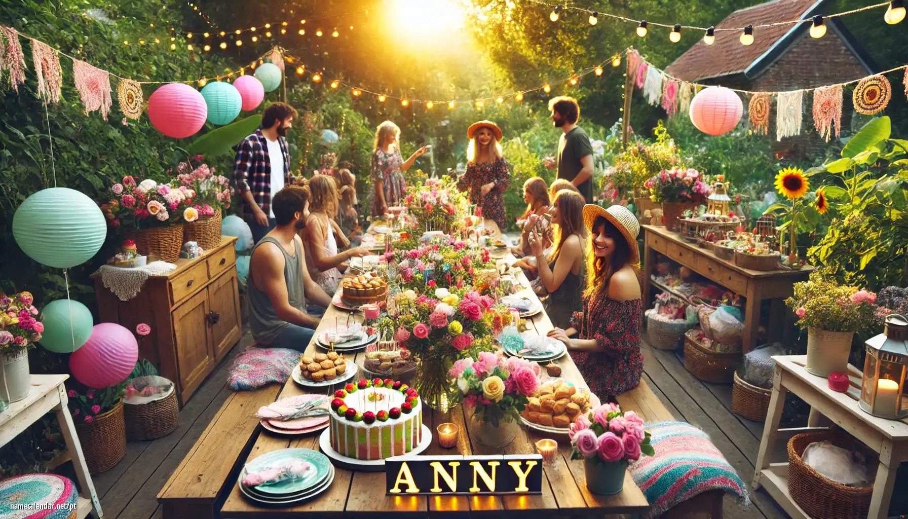 Celebração do dia do nome e nome - Anny