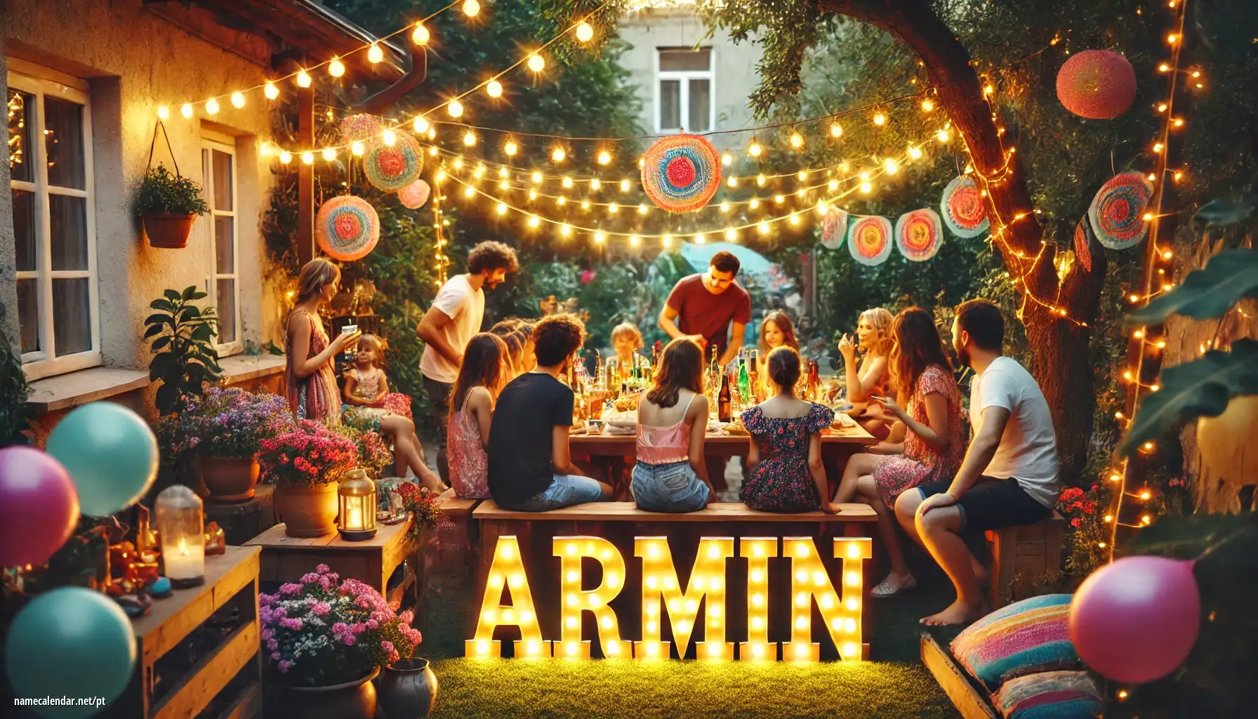 Celebração do dia do nome e nome - Armin