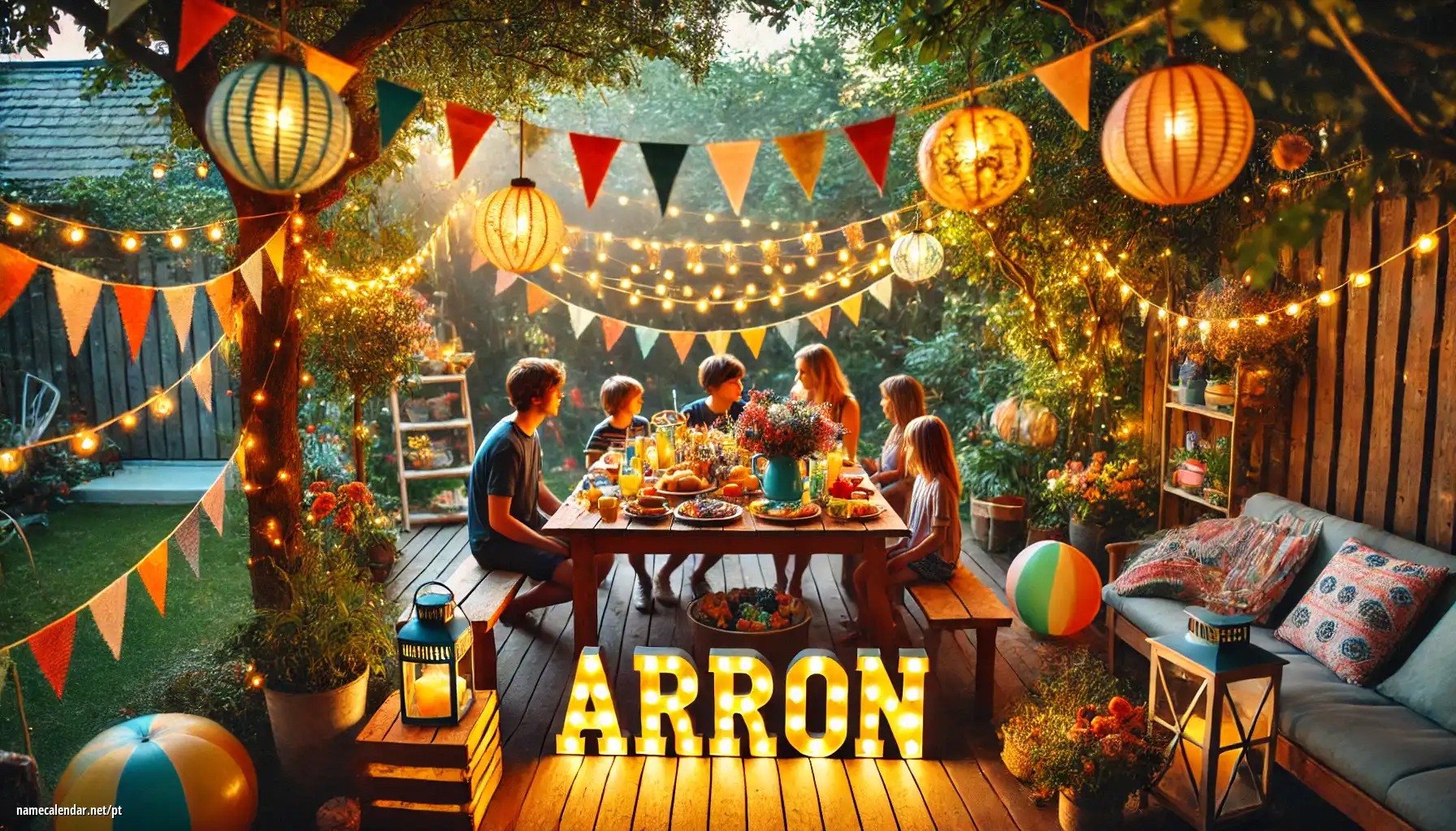 Celebração do dia do nome e nome - Arron