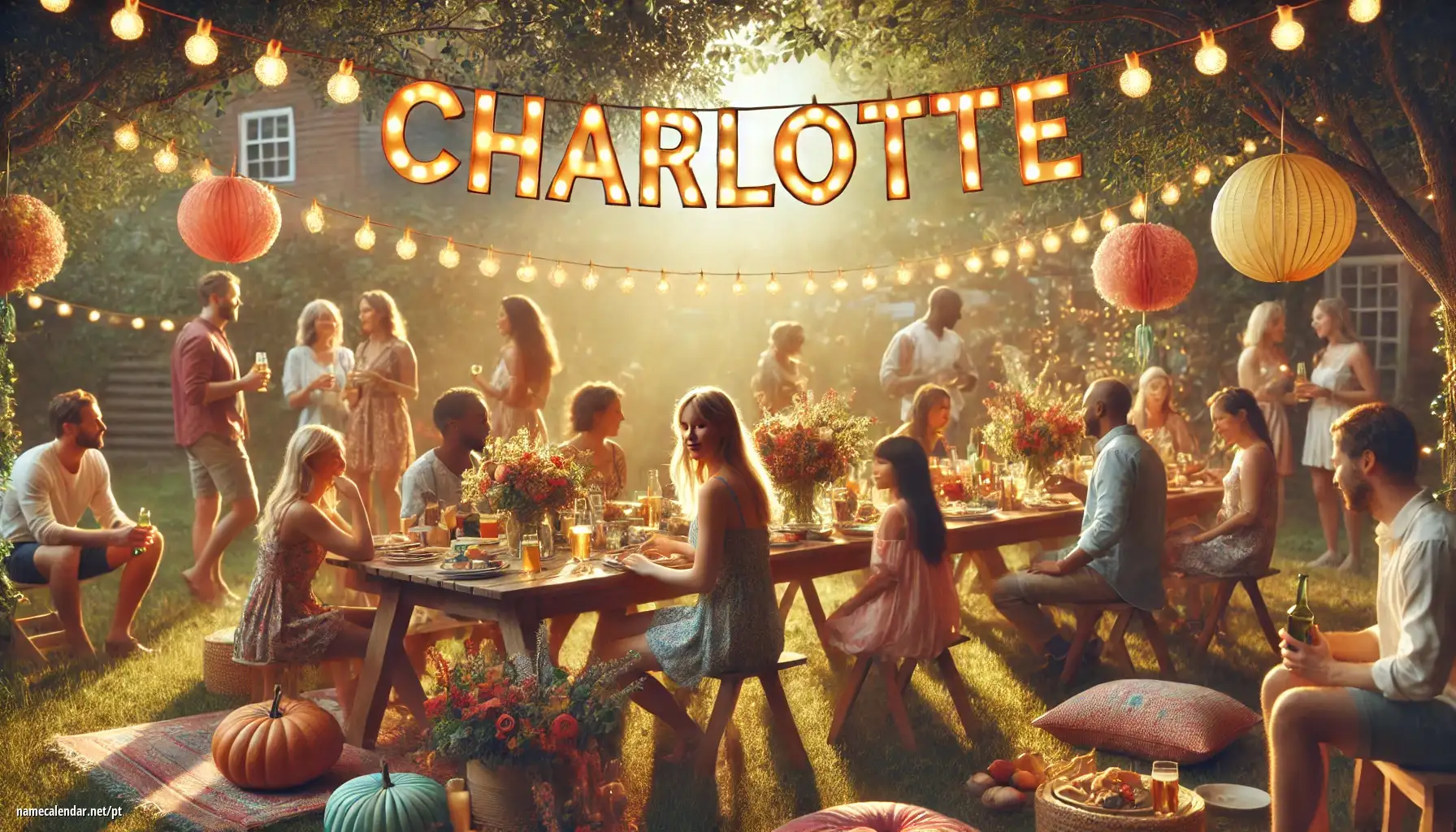 Celebração do dia do nome e nome - Charlotte