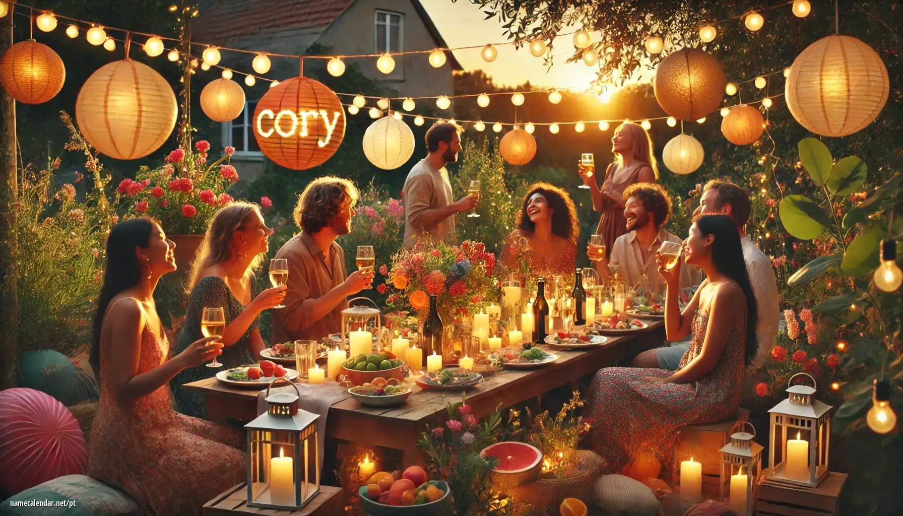 Celebração do dia do nome e nome - Cory