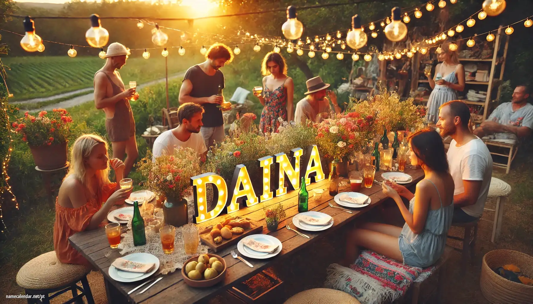 Celebração do dia do nome e nome - Daina