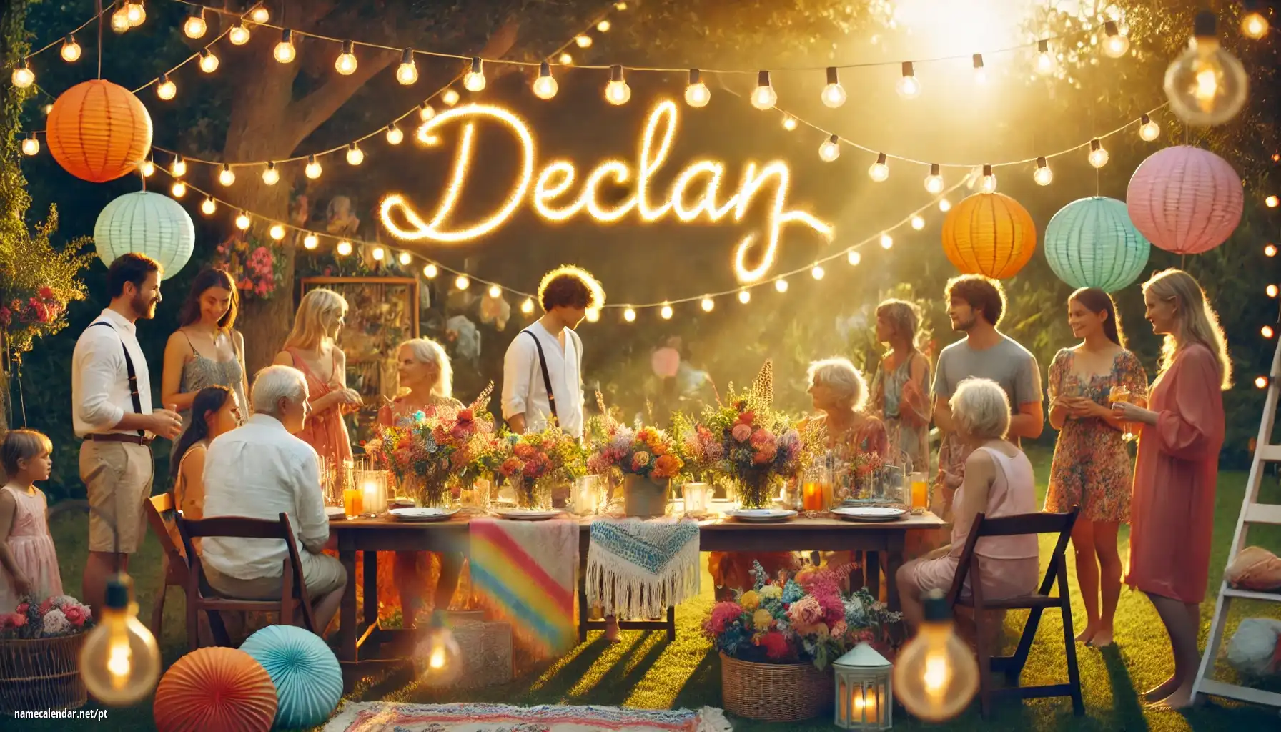 Celebração do dia do nome e nome - Declan