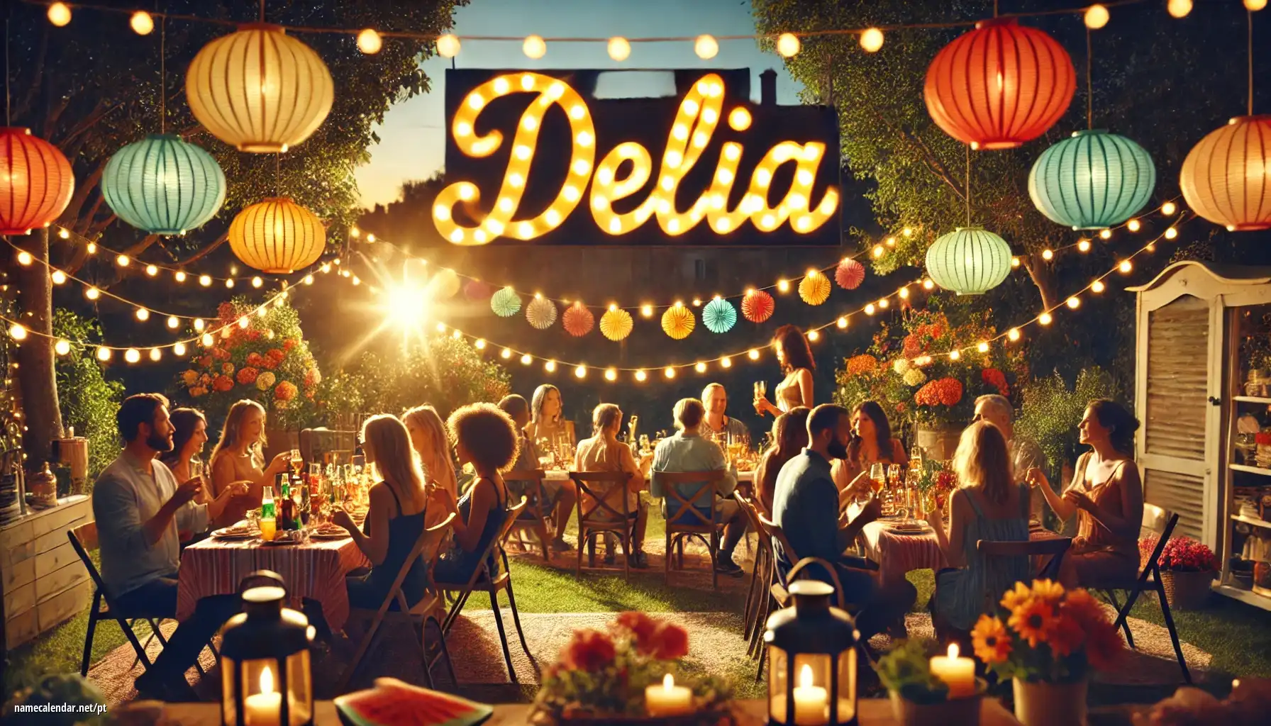 Celebração do dia do nome e nome - Delia
