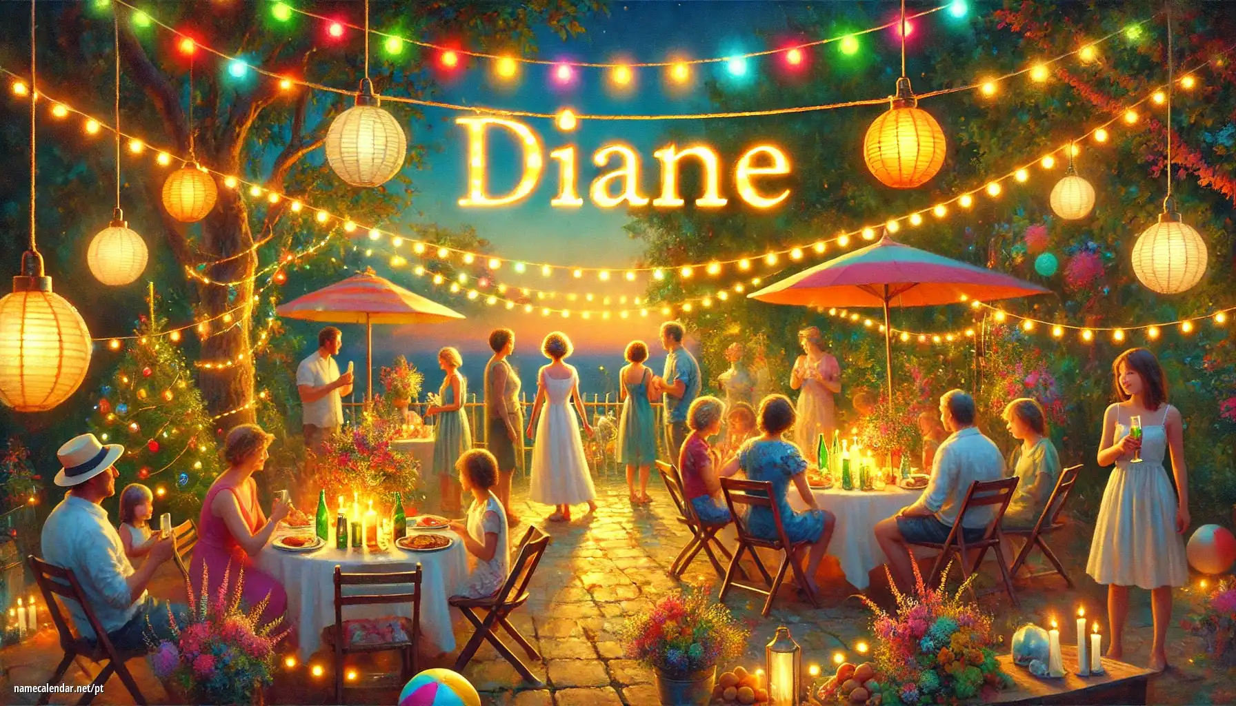 Celebração do dia do nome e nome - Diane