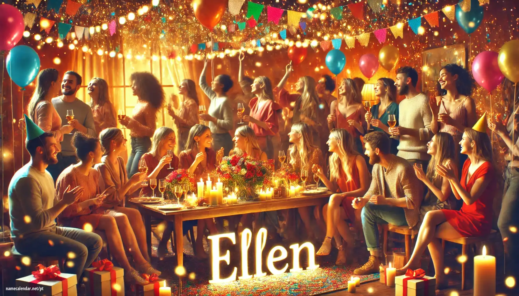 Celebração do dia do nome e nome - Ellen