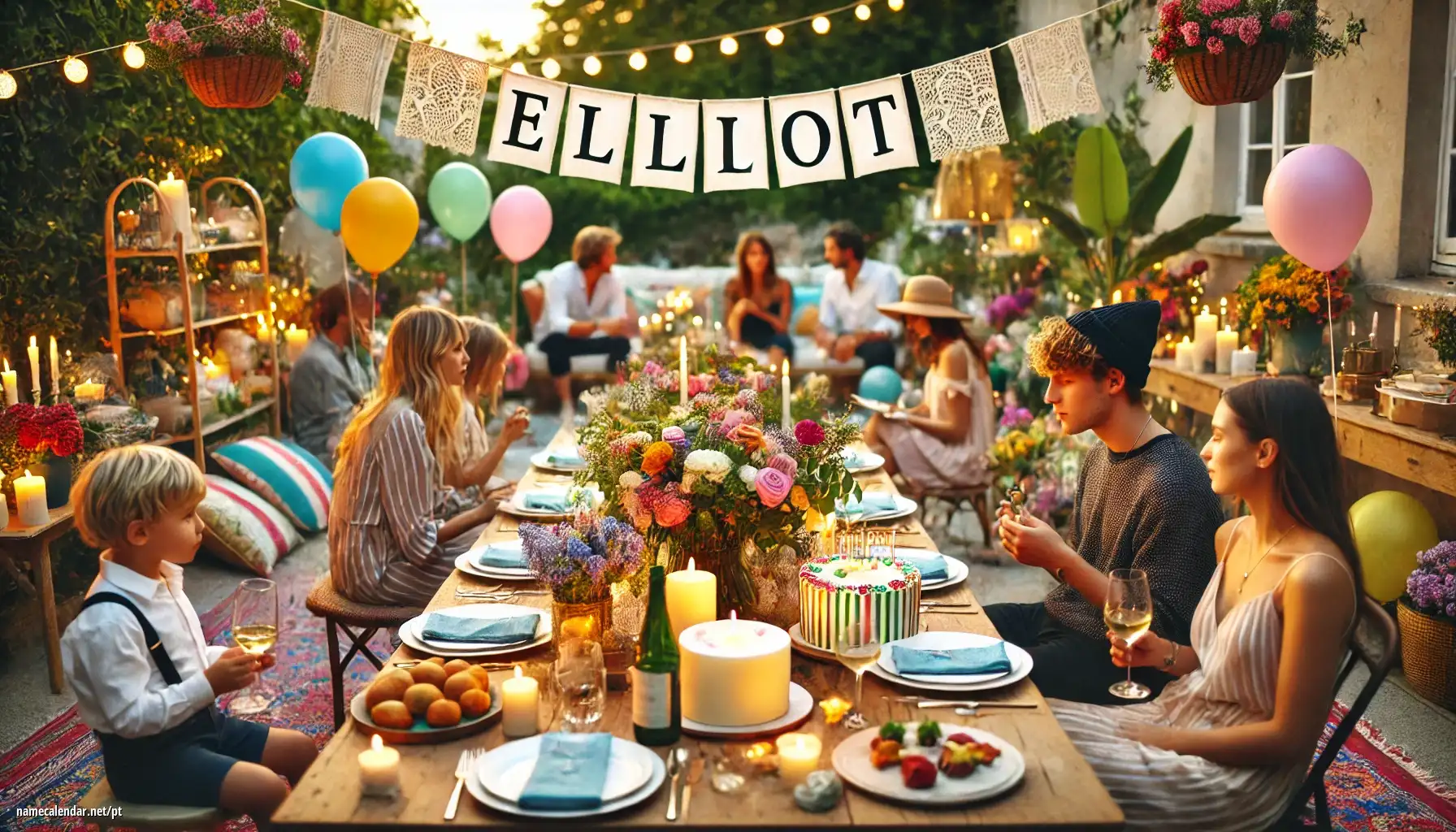 Celebração do dia do nome e nome - Elliot