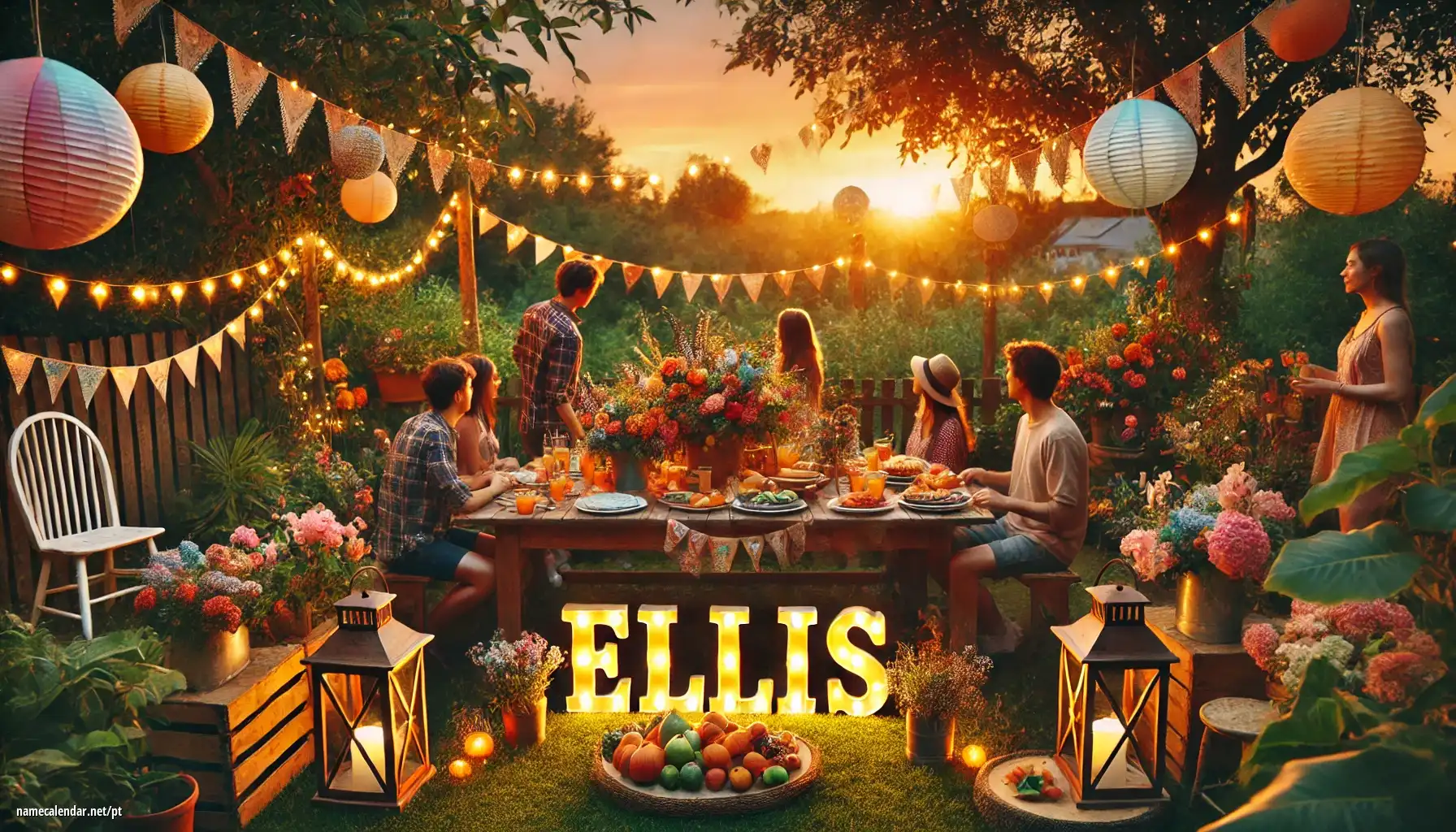 Celebração do dia do nome e nome - Ellis