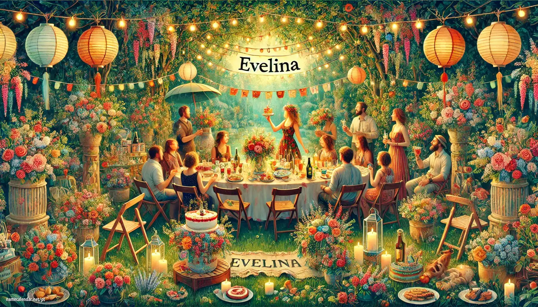 Celebração do dia do nome e nome - Evelina