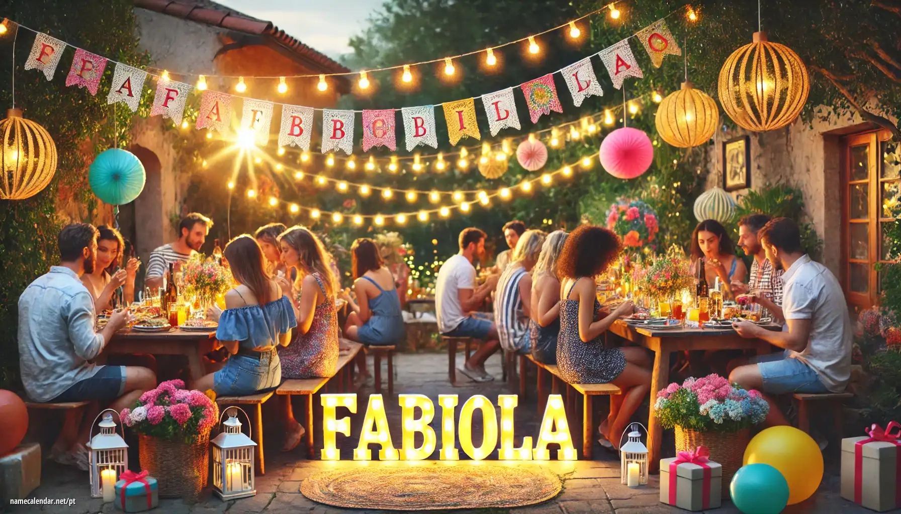 Celebração do dia do nome e nome - Fabiola