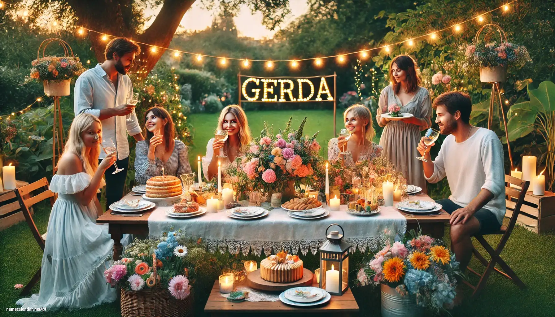 Celebração do dia do nome e nome - Gerda