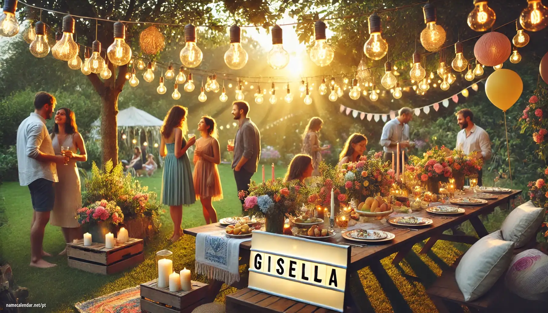 Celebração do dia do nome e nome - Gisella