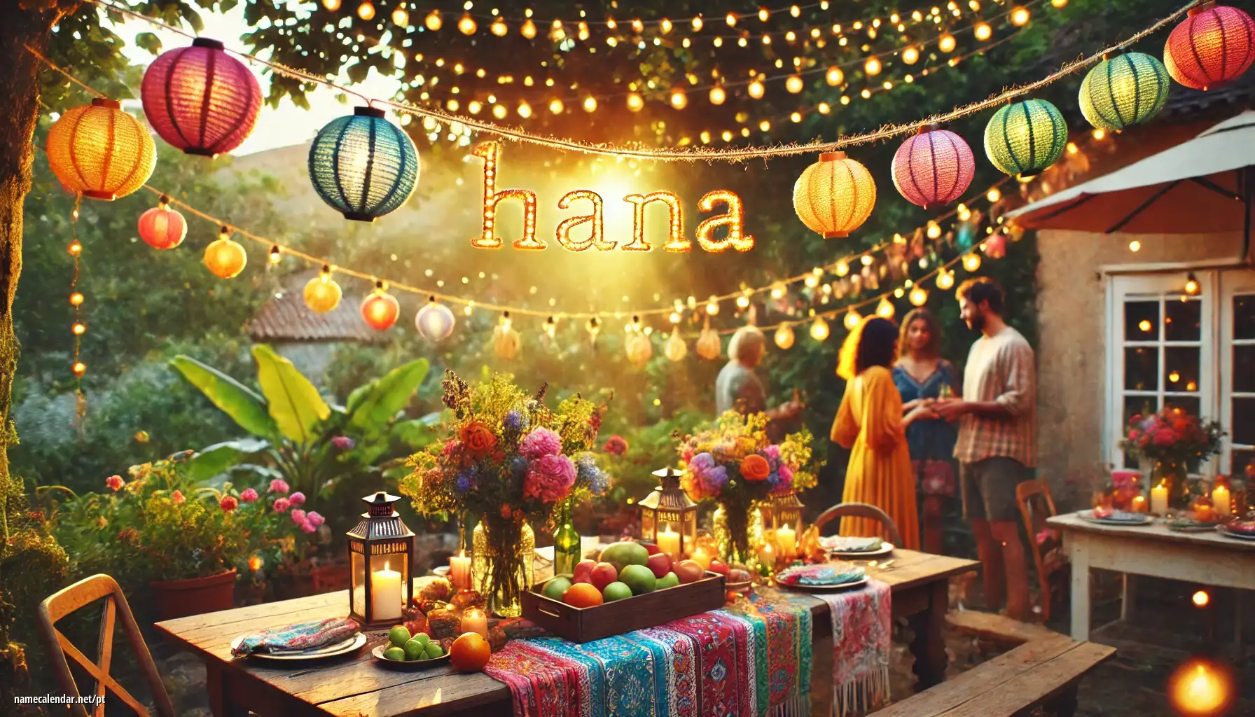 Celebração do dia do nome e nome - Hana