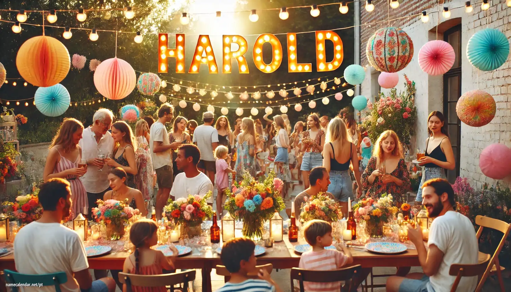 Celebração do dia do nome e nome - Harold