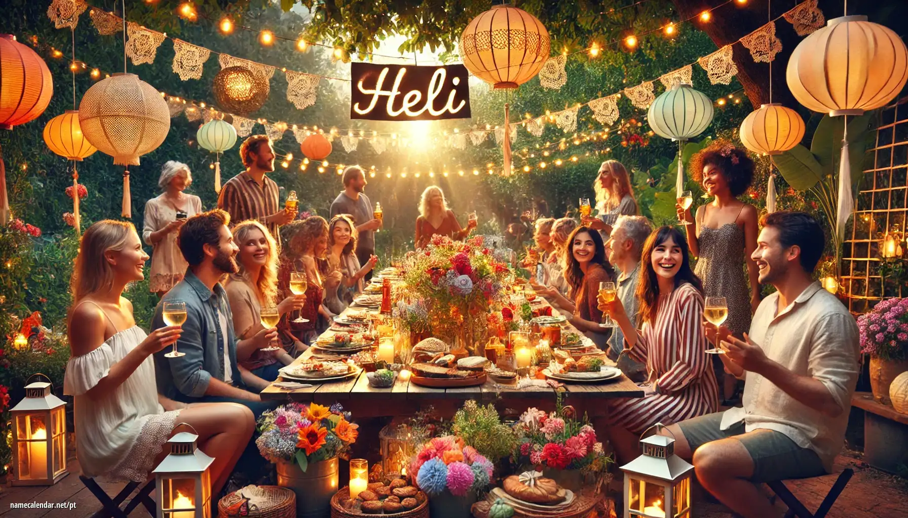 Celebração do dia do nome e nome - Heli