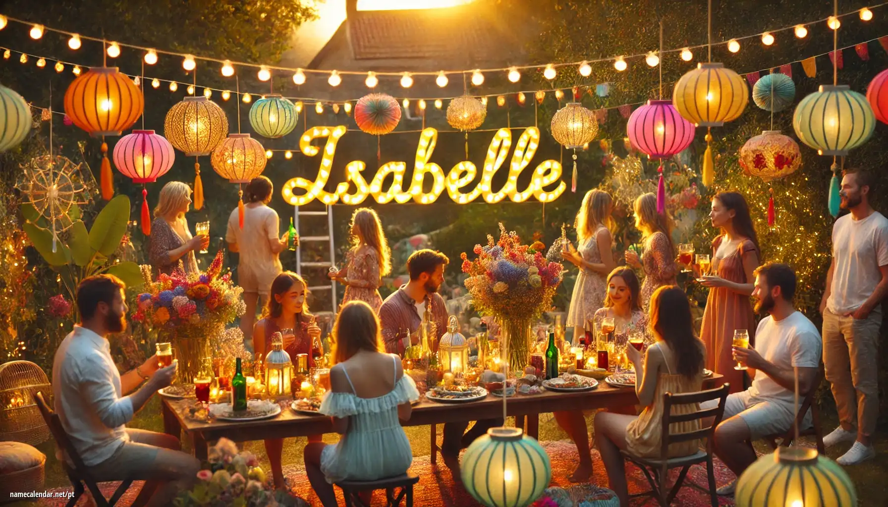 Celebração do dia do nome e nome - Isabelle