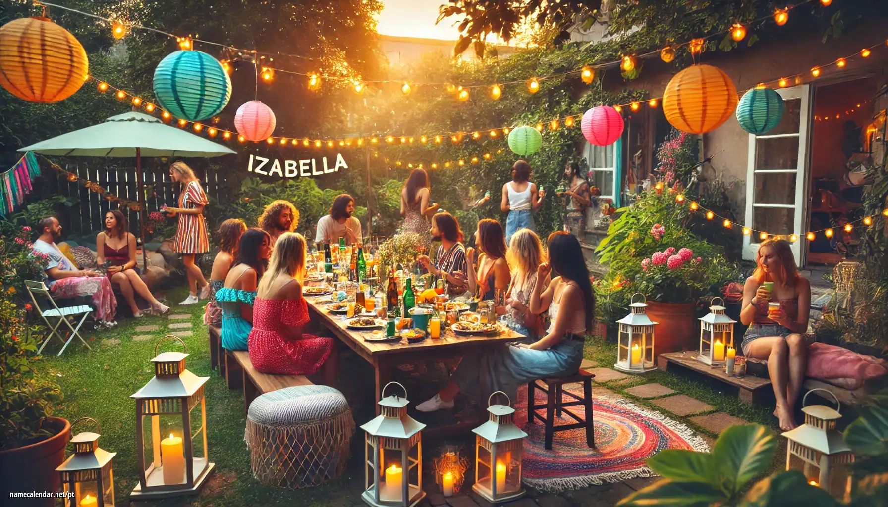 Celebração do dia do nome e nome - Izabella