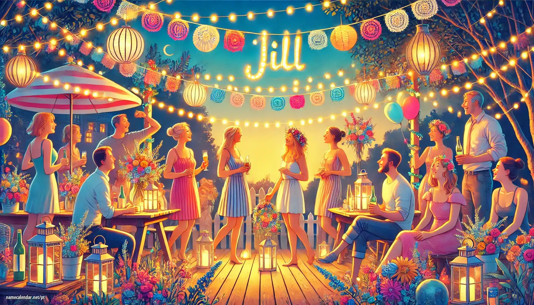 Celebração do dia do nome e nome - Jill