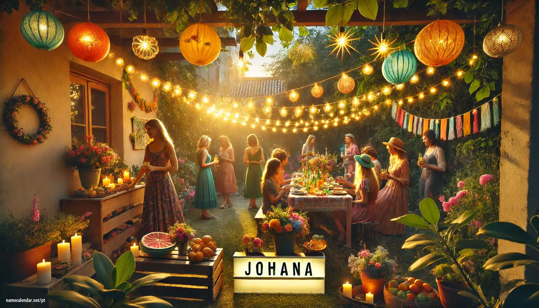 Celebração do dia do nome e nome - Johana