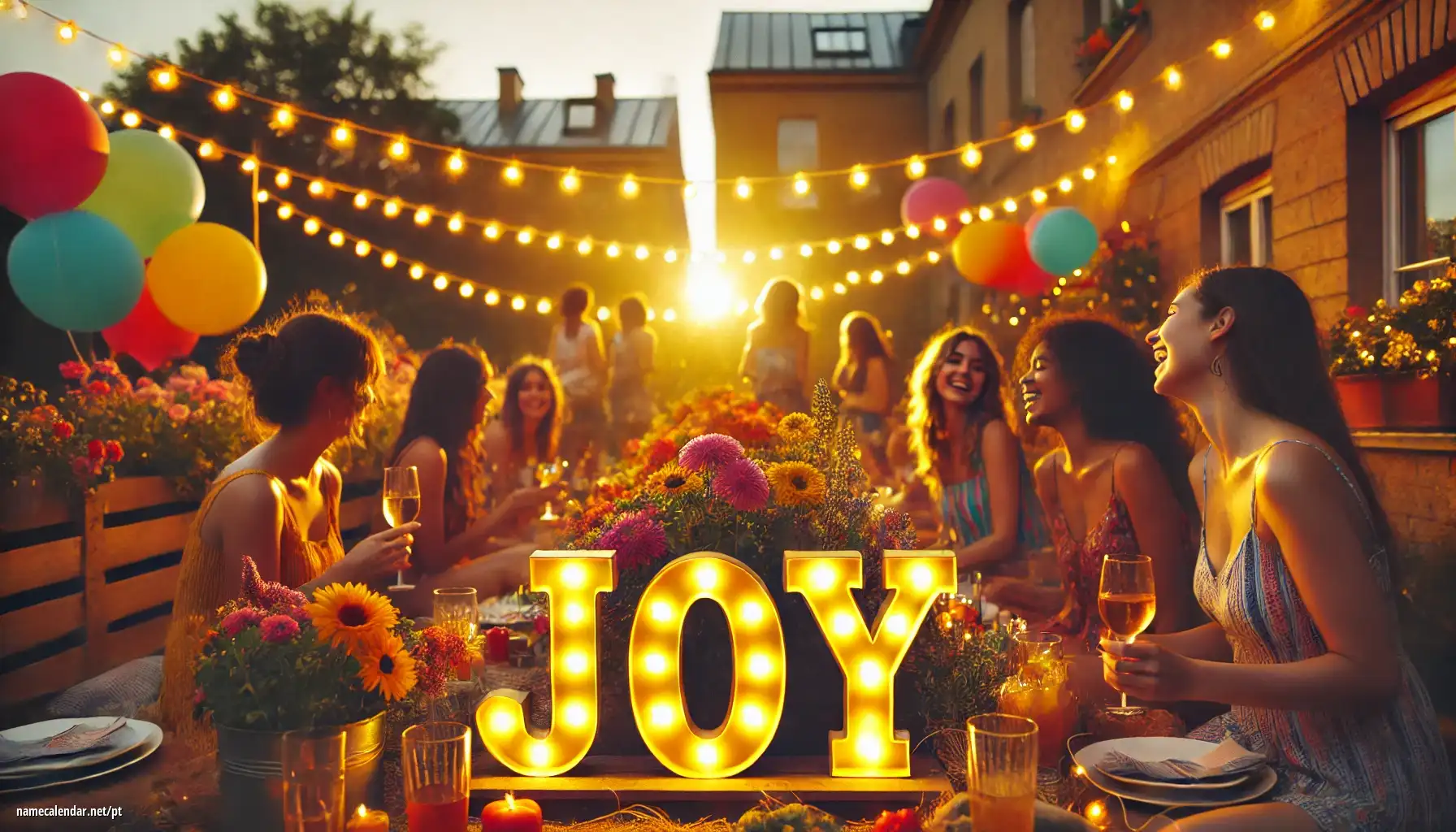 Celebração do dia do nome e nome - Joy