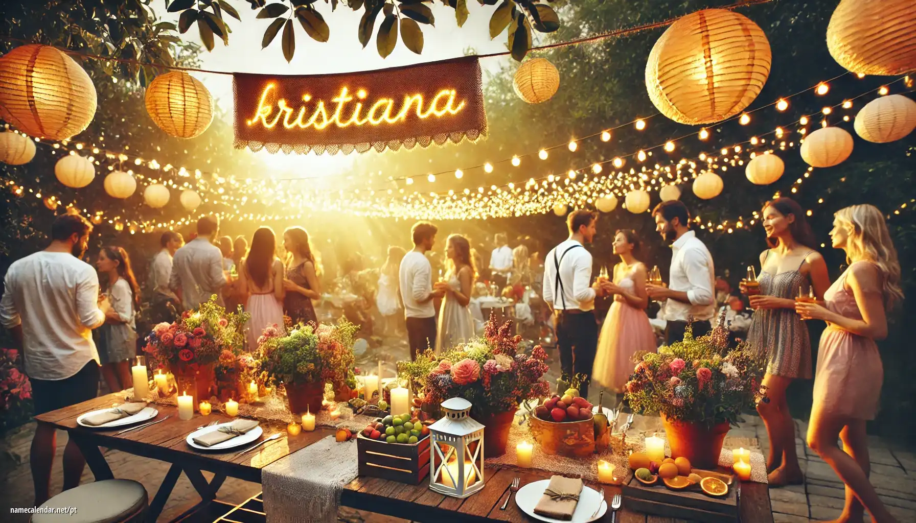 Celebração do dia do nome e nome - Kristiana