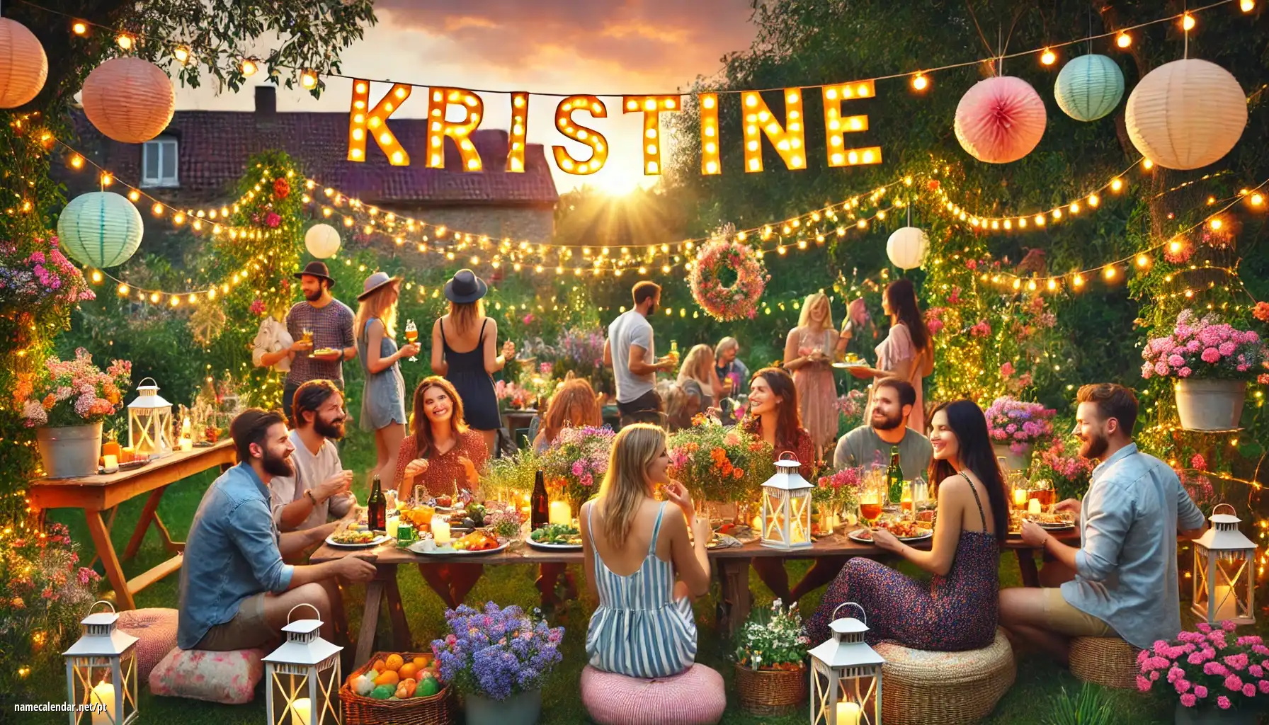 Celebração do dia do nome e nome - Kristine