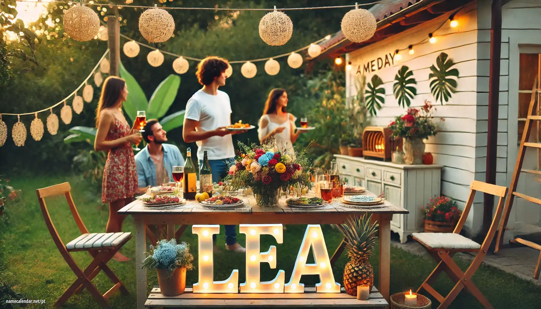 Celebração do dia do nome e nome - Lea