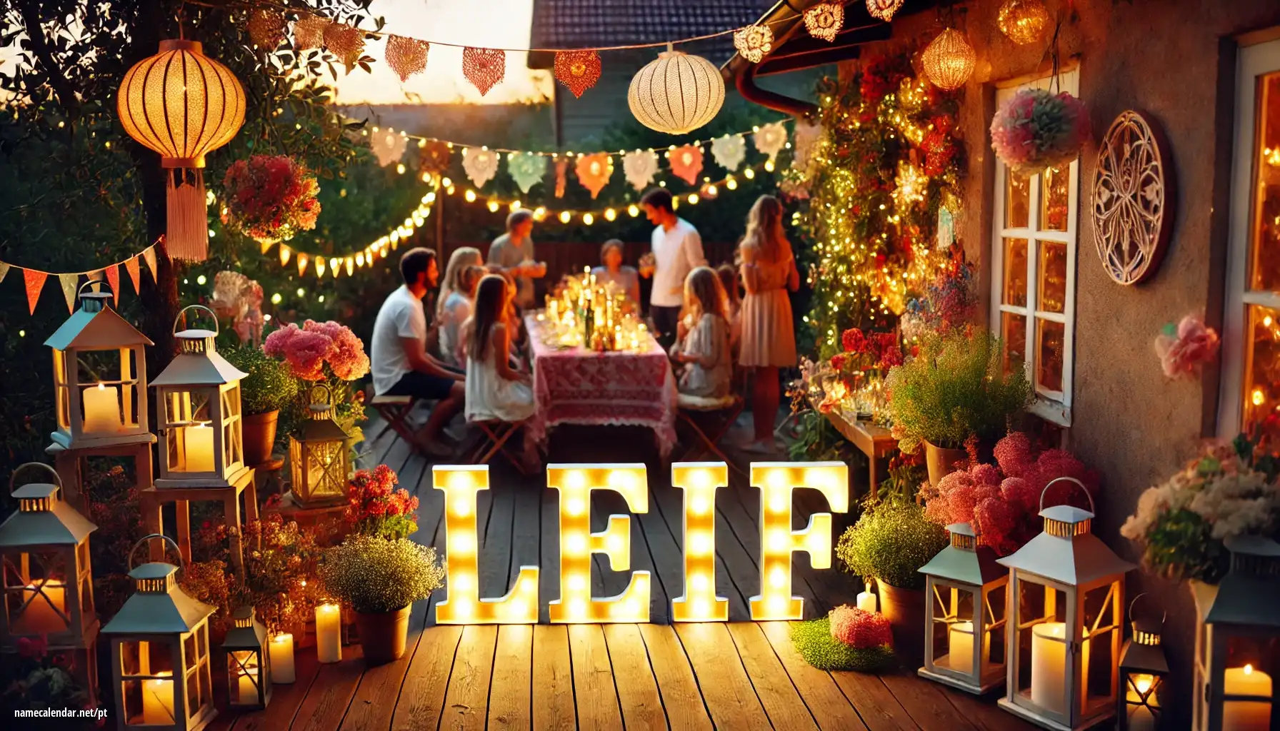 Celebração do dia do nome e nome - Leif