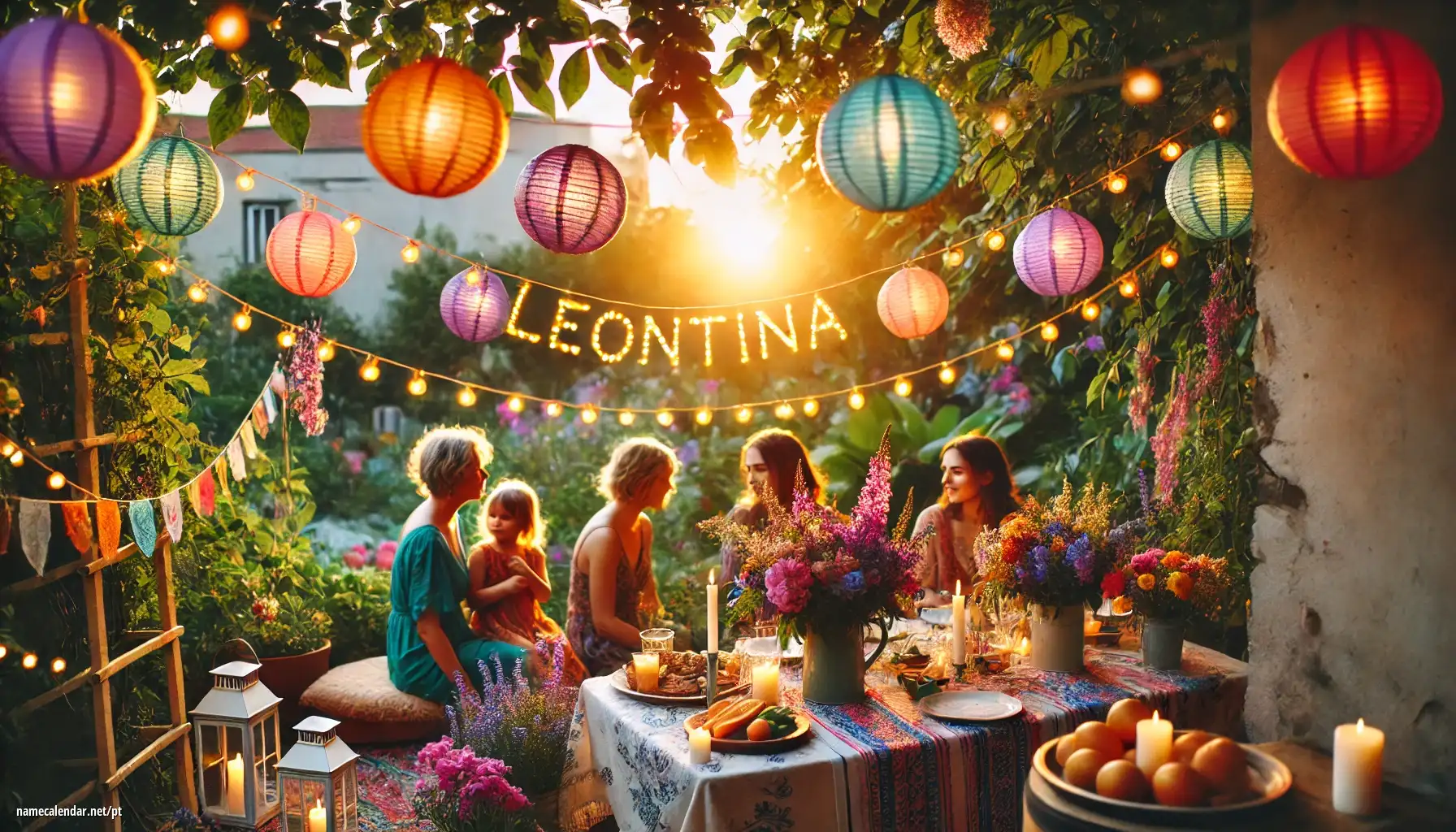 Celebração do dia do nome e nome - Leontina