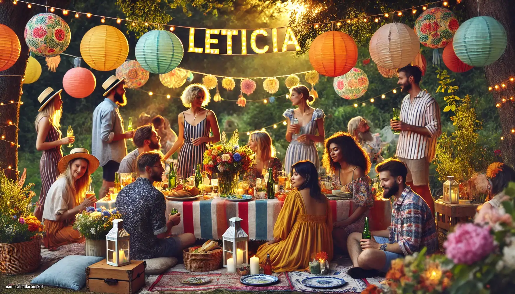 Celebração do dia do nome e nome - Leticia