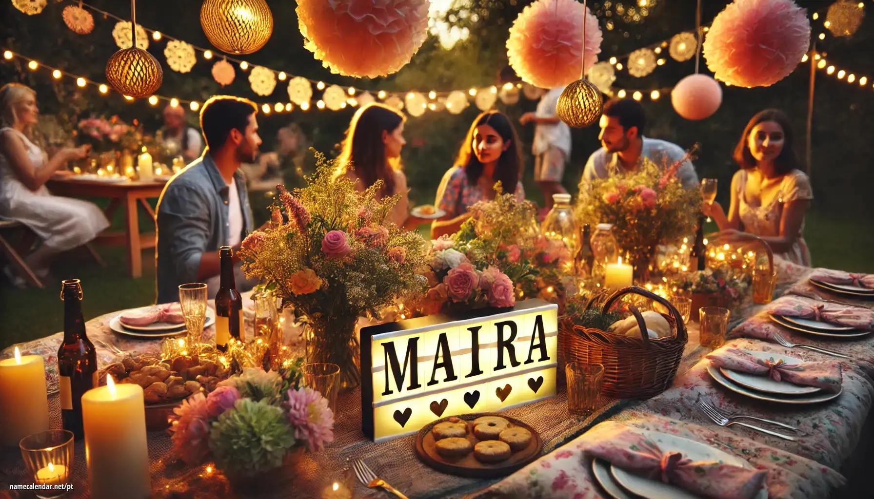 Celebração do dia do nome e nome - Maira