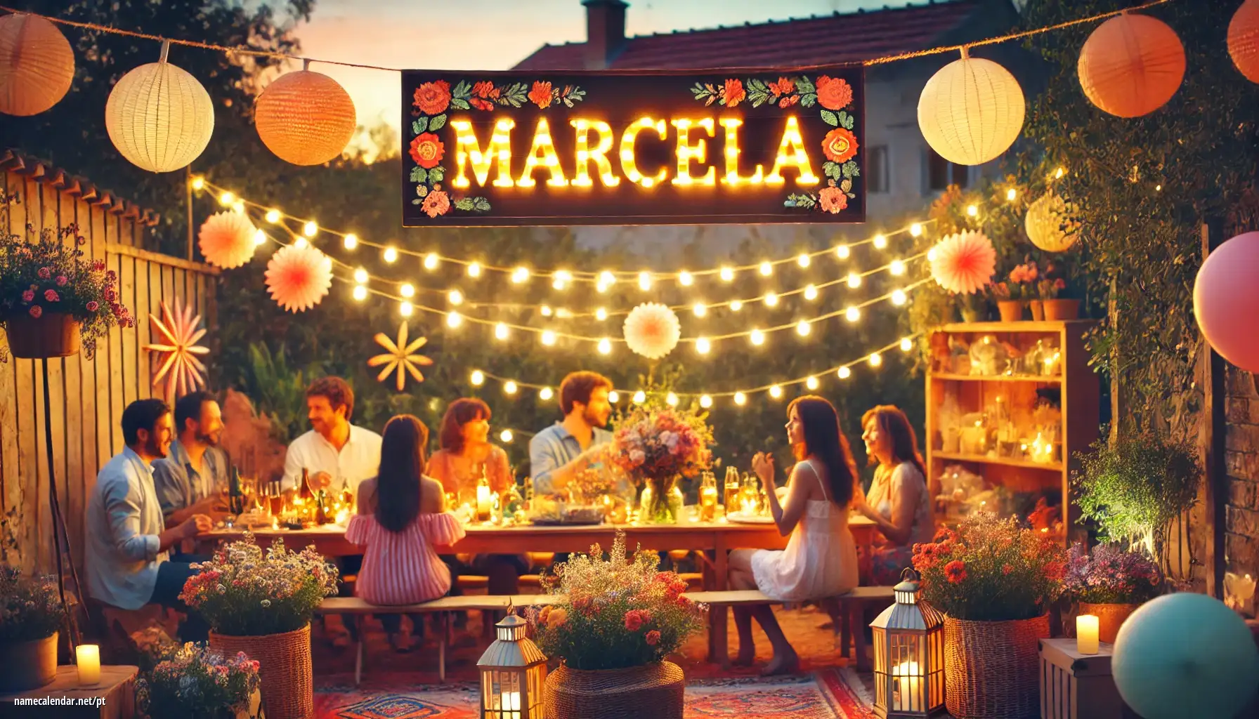 Celebração do dia do nome e nome - Marcela