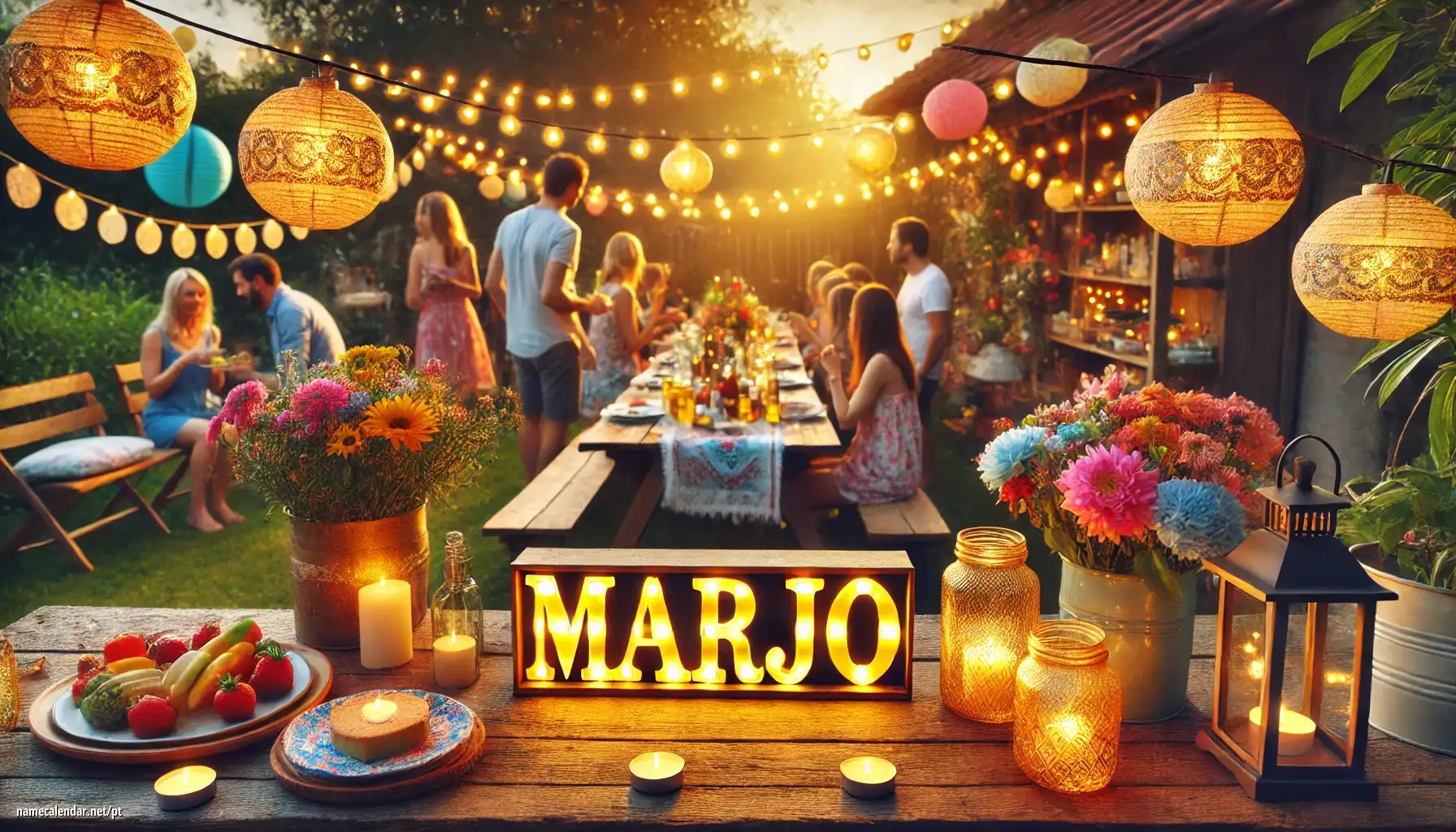 Celebração do dia do nome e nome - Marjo