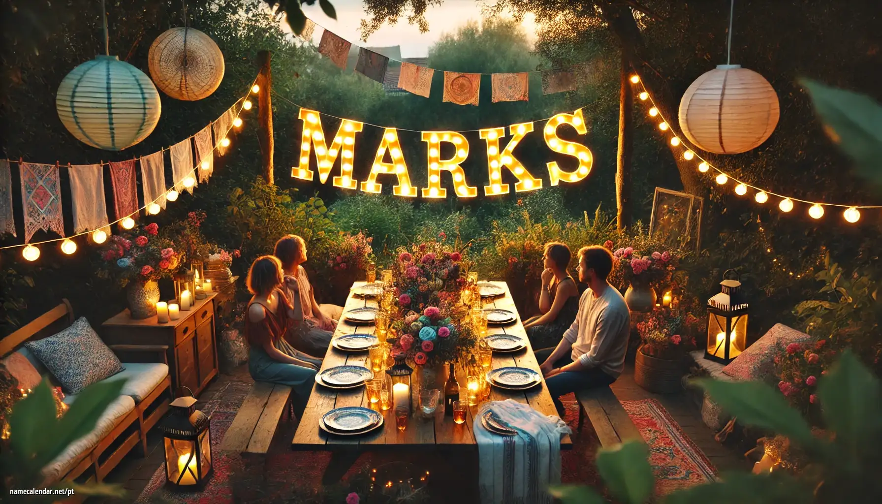 Celebração do dia do nome e nome - Marks