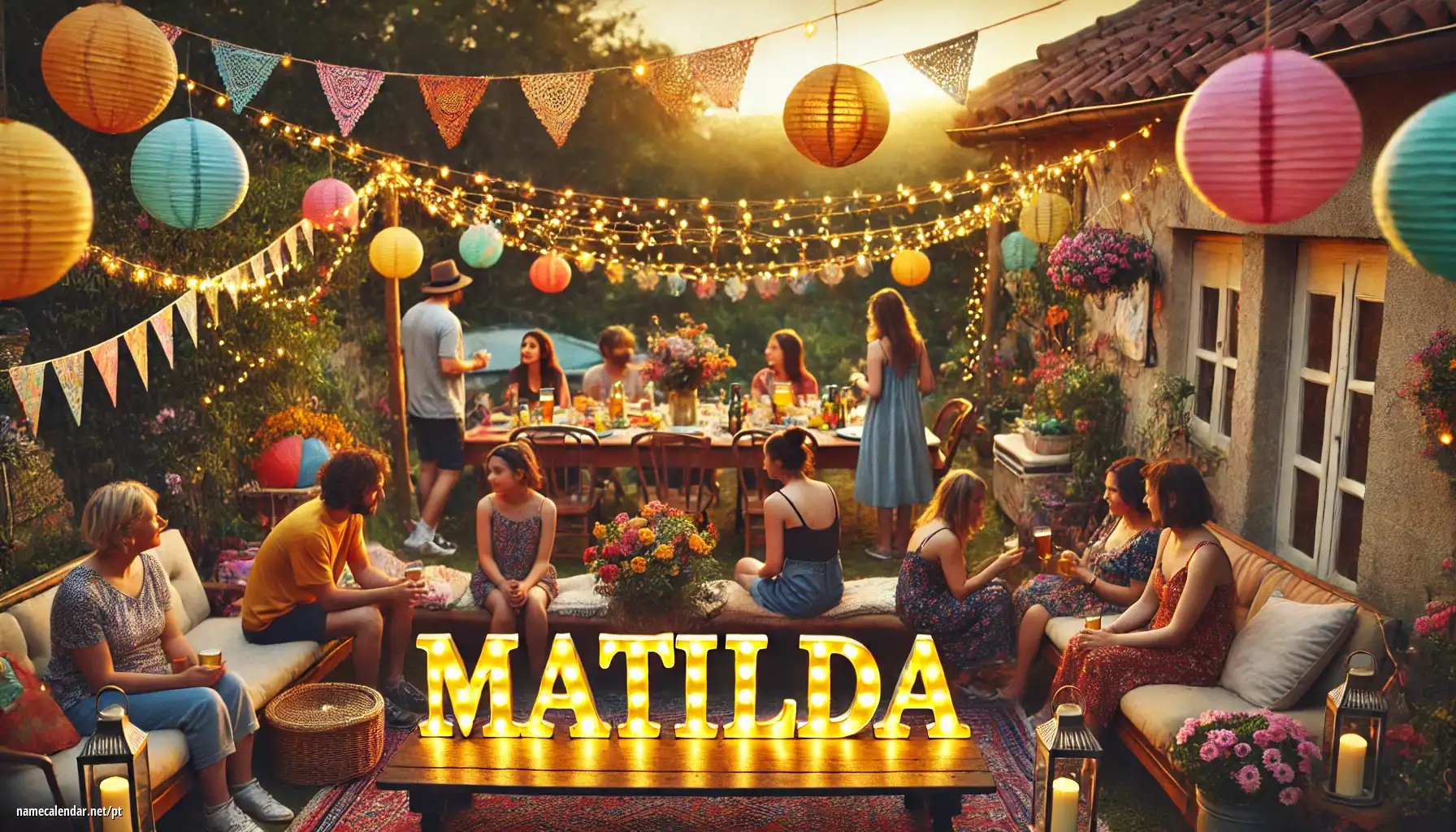 Celebração do dia do nome e nome - Matilda