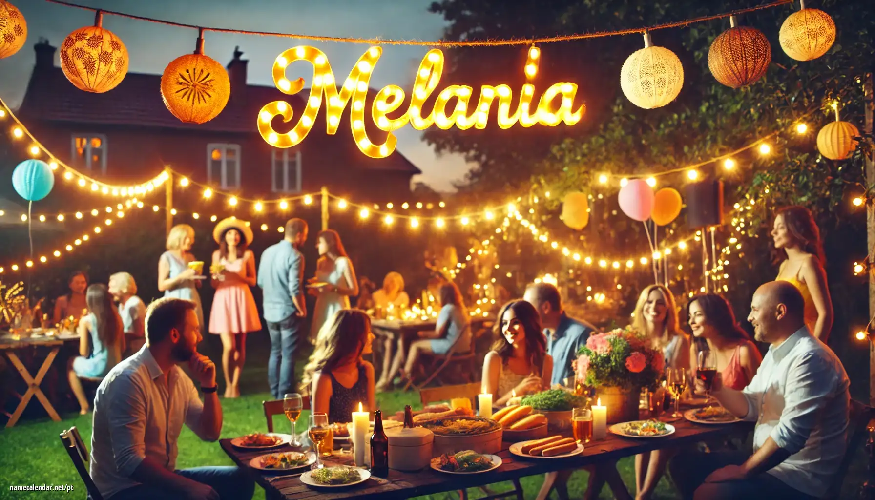 Celebração do dia do nome e nome - Melánia