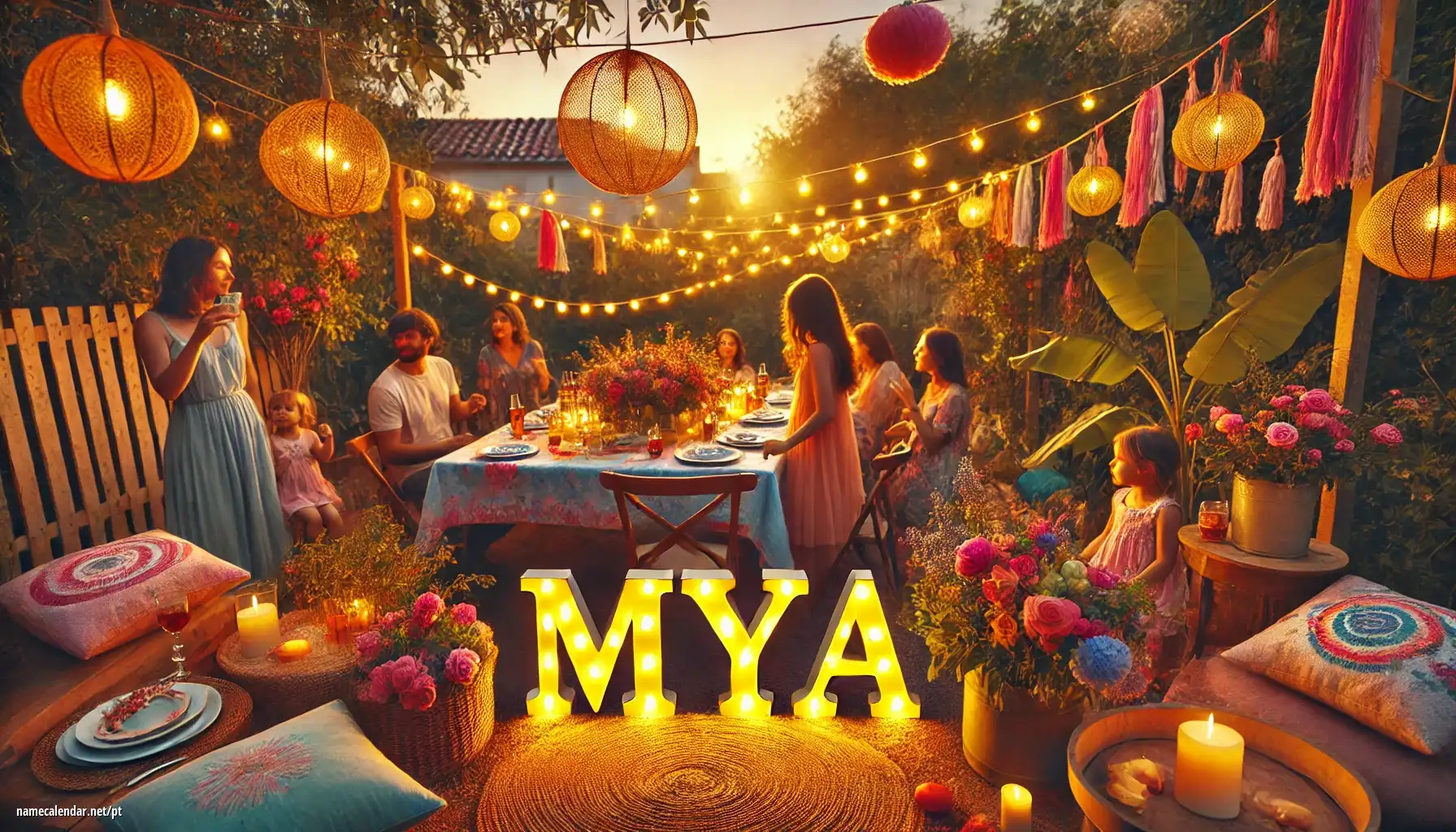 Celebração do dia do nome e nome - Mya