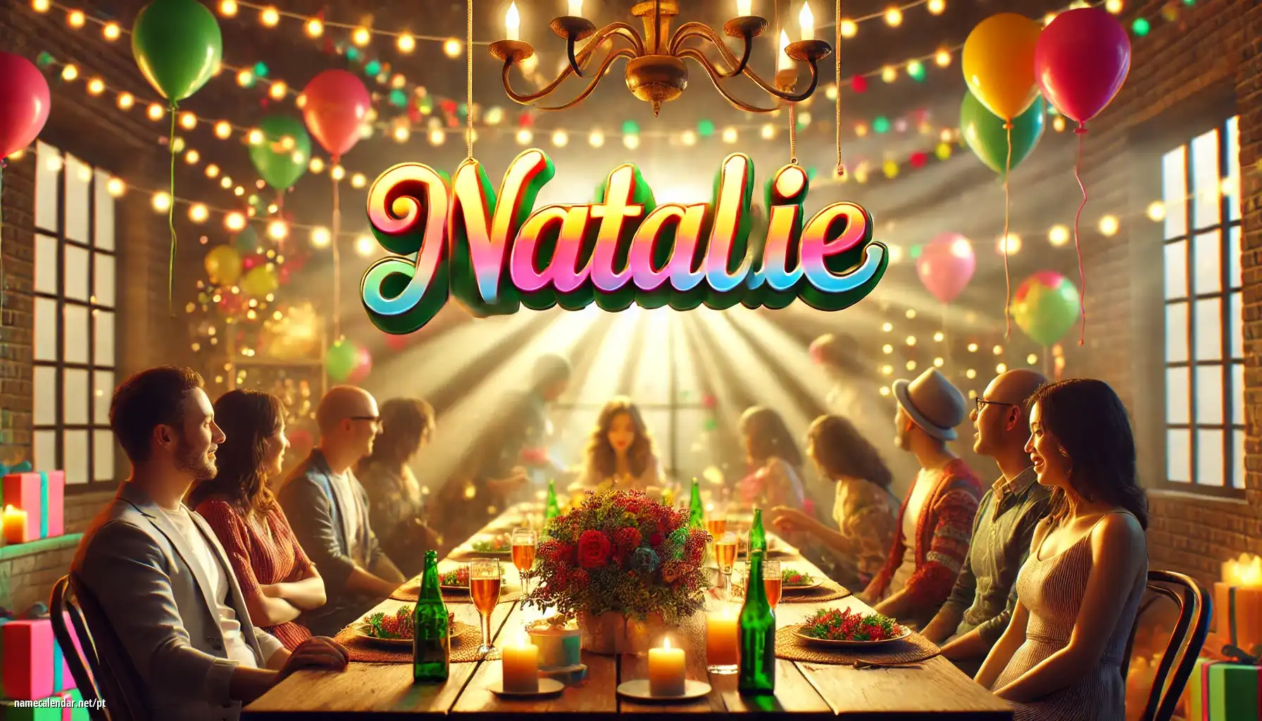 Celebração do dia do nome e nome - Natalie
