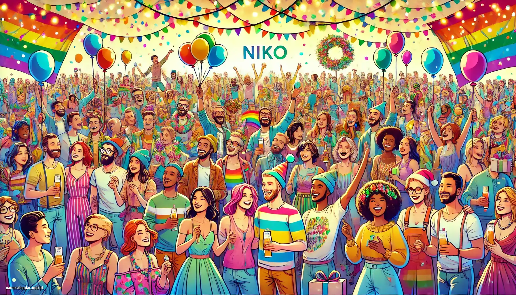 Celebração do dia do nome e nome - Niko