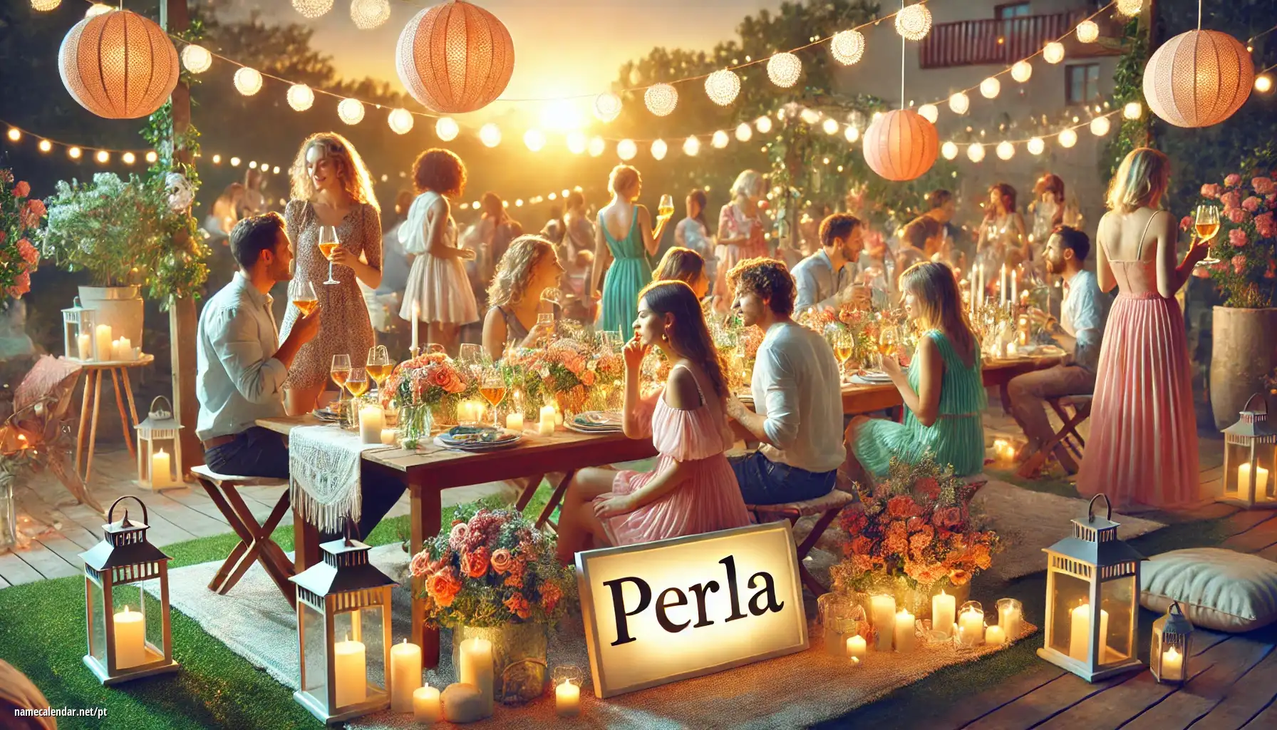Celebração do dia do nome e nome - Perla