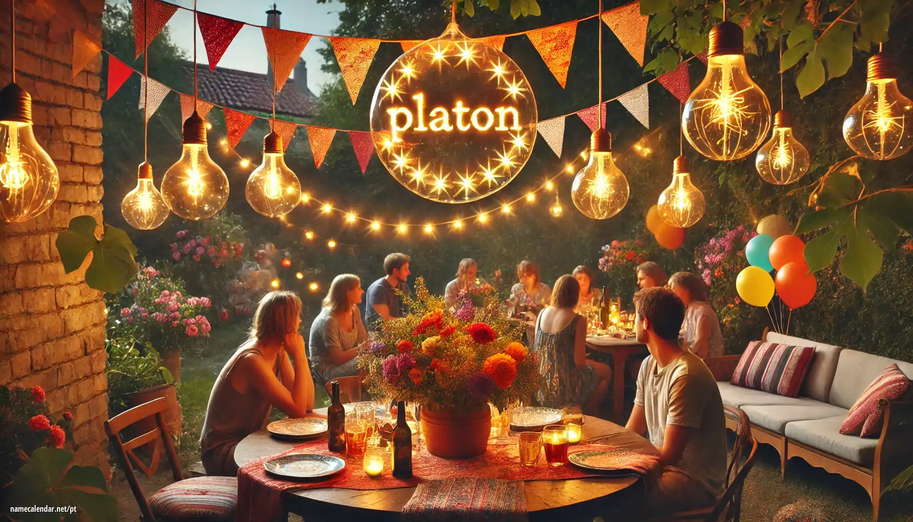 Celebração do dia do nome e nome - Platon