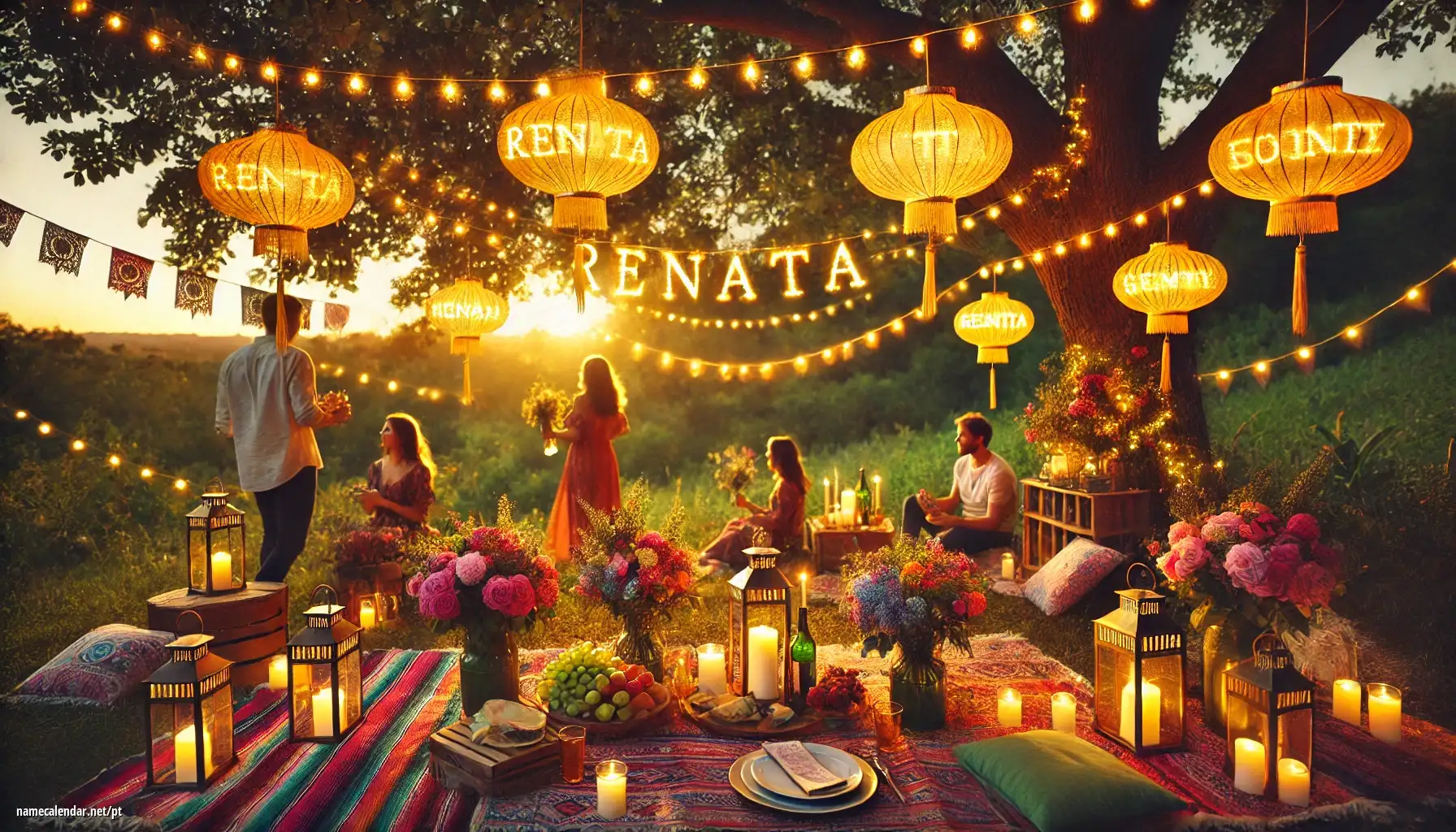 Celebração do dia do nome e nome - Renáta