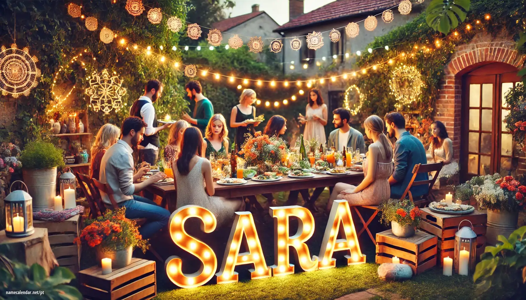 Celebração do dia do nome e nome - Sara