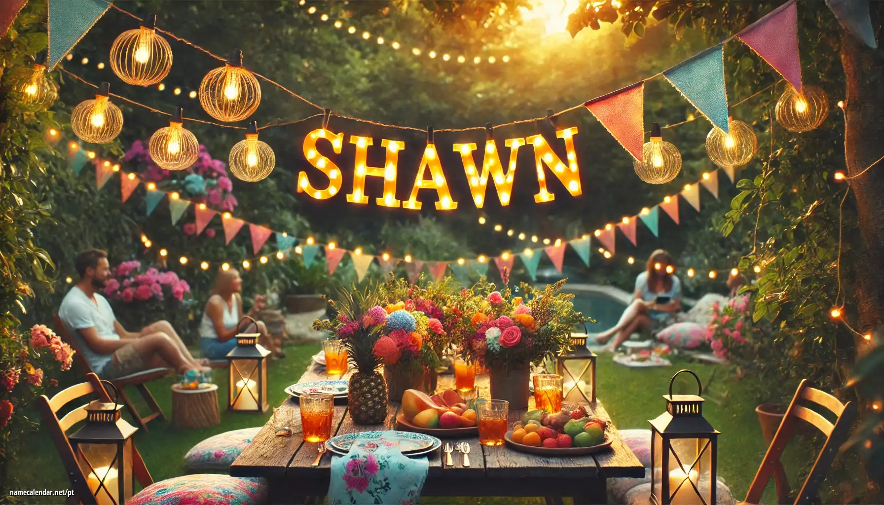 Celebração do dia do nome e nome - Shawn