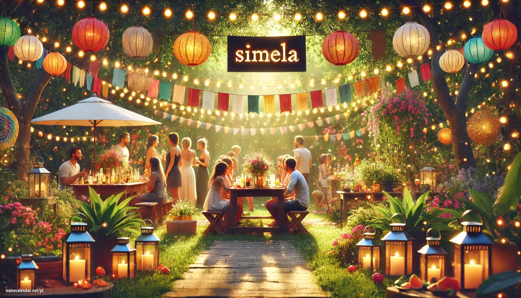 Celebração do dia do nome e nome - Simela