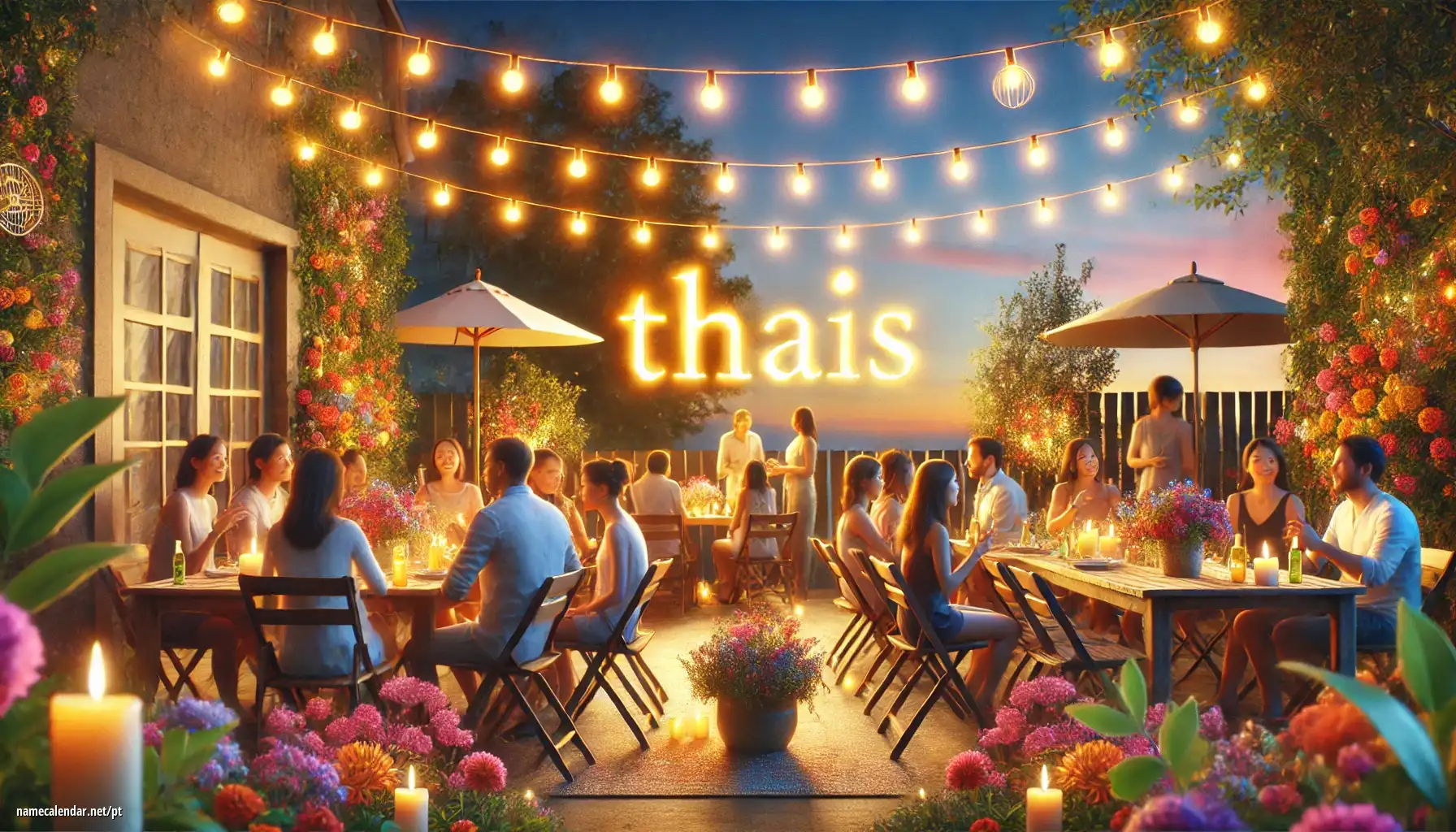 Celebração do dia do nome e nome - Thaís
