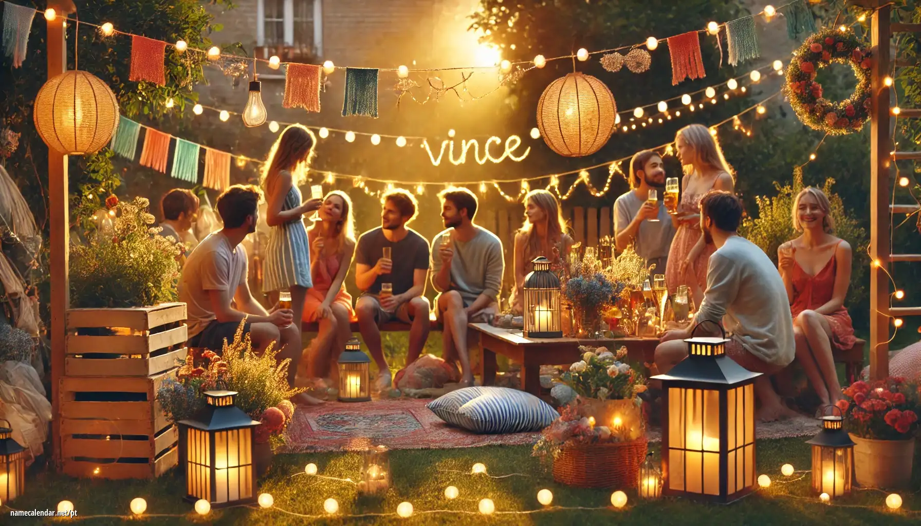 Celebração do dia do nome e nome - Vince